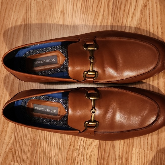 Vince Camuto Brown Leather Loafers for Men - Picture 1 of 5
